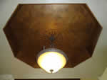 Foyer Ceiling Metallic Faux Finish and Scrolling Medallion